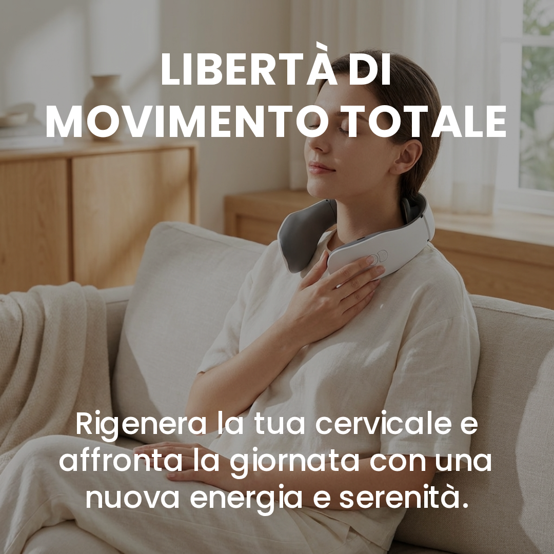 Masseur cervical à impulsions électromagnétiques, chaleur et relaxation pour le cou et les épaules